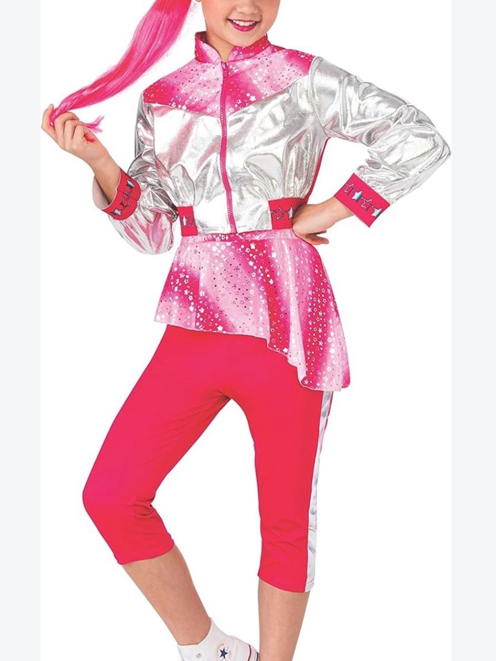 Roller Disco Girl 70's Retro Pink Fancy Dress Up Child Costume